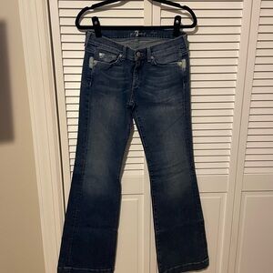 7 For All Mankind Dark Blue Flare Jeans